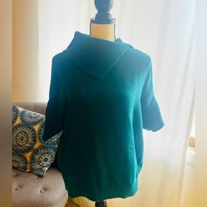 Cabi Teal Green sweater. Size S oversized. Fits more like a M.
